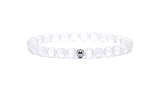 Echtes Selenit Edelstein Armband mit 6mm Perlen - in verschiedenen Längen erhältlich - Heilstein Schutzstein Talisman Glücksbringer Geschenk (16, Selenit)