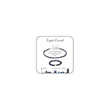 ZENGSING Elastischer Naturstein Ring, Naturstein Armband für Damen, Perlen Elastische Ring Kugelarmband Set, Ring Elastisch Damen Verstellbar Edelstein Armband für Damen Mädchen (Lapislazuli)