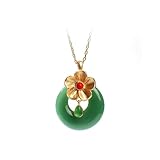 Caiduoduo Imitation Jade Retro Chinesische kreative Schlüsselbein Halskette