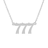 Engel Nummer Halskette 111 222 333 444 555 666 777 888 999 Silber Gold Edelstahl Numerologie Schmuck für Damen Herren