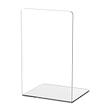 EH Design Acryl Buchstütze – 2er Pack Transparente & rutschfeste Buchstützen – 7X bruchfester als Glas – Unsichtbare, rutschfeste Buchhalter für Zuhause & Büro – Made in DE
