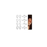 CASSIECA 8 Paar Ohrring Set, Ohrstecker Silber, 316L Chirurgenstahl Medizinische Ohrringe Set Cubic Zirkonia Runde Ohrstecker Hypoallergene Knorpel Huggie Hoop Ohrringe Mehrfach-Piercing Ohr