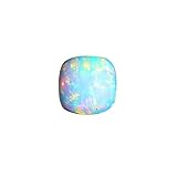 Feueropal in AAA-Qualität, 100% natürlicher, loser Edelstein, quadratischer Kissenform-Opal zur Schmuckherstellung, Cabochon-Heilstein, äthiopischer Stein, Größe 7 mm, Gewicht 1 ct, EPW-710