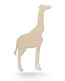 Kleenes Traumhandel Holztiere - Tiere aus Holz - Wanddeko Tiere - Tierscheiben - Tierform aus Holz für Kinderzimmer, Wohnzimmer, Geburtstag (Giraffe, Höhe 33 cm)