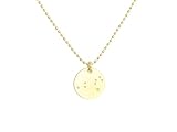 renna deluxe Sternzeichen Kette LÖWE Gold mit kleinem Anhänger, Sternzeichen Konstellation, Sternenhimmel