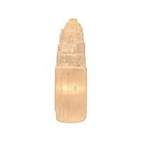 Beleuchteter Selenitkristall Eisberg, ohne Sockel, ca. 30 cm, Weiß Bis Leicht Transparent
