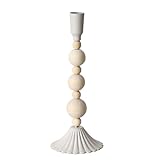 Kerzenhalter aus Holz mit Perlen, Metall, für Heimdekoration, Hochzeiten, Partys und Esstische, Tafelaufsätze