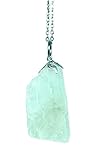 Anhänger Halskette Mineralien Halbedelsteine Schmuck handgefertigt (Rohgrünes Kalkstein)