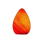 Heimtex Himalaya Oval Salzlampe - natürliche Ei/Oval Salzkristall-Lampe aus der Salzregion - Salzlampe mit Sockel & Leuchtmittel aus reinem Salzstein