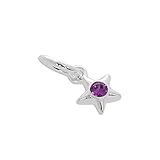 jewellerybox Sterlingsilber & Smaragd CZ Kristall Mai Geburtsstein Stern Charm Anhänger