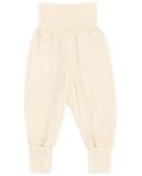 Engel Baby-Hose Lang mit Nabelbund & Mulltuch Blaubaer | Wolle Seide Pumphose flauschig und hautfreundlich | Merino Schurwolle kbT mulesing-free | natürlich und temperaturregulierend Winter & Sommer