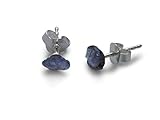 Natürliche Rohe Saphir Ohrstecker 4-5 mm aus 925 Sterling Silber – Echte Edelstein Ohrstecker für Damen