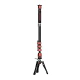 IFOOTAGE Cobra 3 C180F-P Kamera-Einbeinstativ aus Kohlefaser,Teleskop-Video-Einbeinstativ,Innovatives Pedaldesign,Geeignet für Spiegelreflexkameras und Camcorder(180cm)