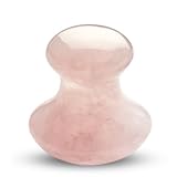 Sun & Sia - Gesichtsmassage Stein Rosenquarz, Gua Sha Pilz aus Naturstein, Anti-Aging-Massagegerät aus Rosenquarz, Reduziert feine Linien, Regt die Durchblutung an, Für Gesunde, Strahlende Haut