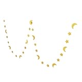 SHINEOFI 3m Stern Und Mond-papiergirlande Banner Bunting Streamer Hängende Dekoration Mit Sternen Und Mond Für Party Fest Hochzeit Geburtstag Babyparty