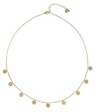 Happiness Boutique Damen Kette mit Mehreren Plättchen in Goldfarbe | Kette Runde Anhänger Geometrischer Schmuck