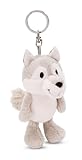 NICI Schlüsselanhänger Wolf Winny 10cm grau - Plüsch-Begleiter Kuscheltieranhänger mit Schlüsselring für Schlüsselband, Schlüsselbund & Schlüsselhalter