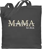 Baumwolltasche - Mutti Mama Mom Geschenk zum Muttertag - Unisize - Dunkelgrau - geschenke für mütter mutter tasche personalisierte muttertagsgeschenk name jutebeutel einkaufstasche ...mama sohn