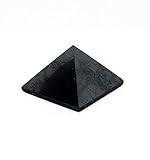 Schungit Pyramide 1,77 Zoll 45 mm, Enthält Fullerene für EMF-Schutz | Authentische Anti-Strahlung Schungit Steinfiguren aus Karelia, Russland | 1,77 Zoll 4,5 cm Pyramide