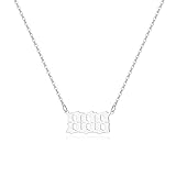 Tavuala Halskette mit Engelszahlen für Damen, 18 Karat vergoldet, 000, 111, 222, 333, 444, 555, 666, 777, 888, 999, Numerologie-Schmuck, Edelstahl, Nicht bekannt