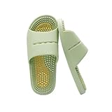 BYWXW Fussmassage Hausschuhe Plantar Fasciitis Massager Schuhe für Männer Frauen, Akupressur Fussmassagegerät mit noppen gegen Fersensporn, Lindert Rückenschmerzen(Size:EU 40/41,Color:Green)