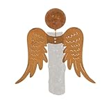 Storm's Gartenzaubereien Rost Kaminholz Engel mit Flügel und Kopf - Bausatz 20x15cm Deko Engelsflügel zum Basteln