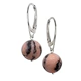 Damen Ohrringe 925 Sterling Silber mit Stein Zebra Jaspis, Silber Ohrschmuck Damen, Geschenke für Frauen