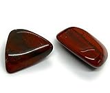 Trommelsteine, Edelsteine, Handschmeichler, Heilsteine (2 Stk) - verschiedene Steine wählbar (z.B. Amethyst, Jaspis, Tigerauge, Mondstein, Aventurin u.a.) - 2er Set (Jaspis rot)