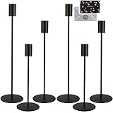 KIMIGO Kerzenständer Schwarz,Hochzeit Kerze Stand,Dekorativer Vintage Kerzenhalter,Elegant Luxuriös Vintage Deko Kerzen Ständer eignen Sich für Party,Hochzeits,Tischdekorationen,Heimdekorationen