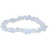 Lebensquelle Plus besonderes Splitterarmband | Handgefertigtes Elastisches Stretch Splitter Armband | Echter natürlicher Edelstein (Opalglas)