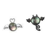 Ohrstecker Damen,Zirkonia 925 Sterling Silber Ohrstecker, Mode Asymmetrische Engel Ohrringe Elegante Silber Ohrstecker Schmuck Geschenke Für Frauen Mädchen Mama Tochter