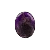 4,5 cm Natürlicher Amethyst Heilstein, Polierter Groß-Edelstein, Sorgenstein, Handschmeichler, Trommelstein für Meditation, Stressabbau & Energie (1 Stück)