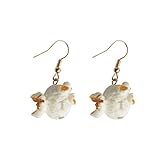 1 pair Popcorn Ohrringe Popcorn Kostüm Damen Lustige Ohrringe Fun Food Popcorn Ohrringe Mode Kreative Simulation Ohrringe Popcorn Ohrringe Lustige Nette Ohrringe für Frauen Mädchen (White, One Size)