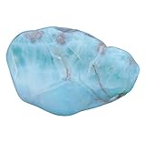 Lebensquelle Plus Premium Trommelstein | Trommelsteine poliert | Edelstein Handschmeichler Taschenstein (Larimar, M)