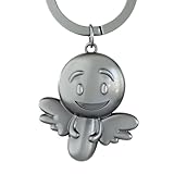 ANKERPUNKT Schutzengel Schlüsselanhänger - Süßer Engel Anhänger Auto aus Metall - Glücksbringer to go, Geschenk Schutzengel Führerschein, Autoschlüsselanhänger, Motorrad - silber vintage