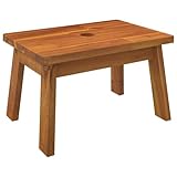 vidaXL Tritthocker, Hocker für Küche Wohnzimmer, Sitzhocker für Kinder und Erwachsene, Gartenhocker Badhocker Pflanzenhocker, Massivholz Akazie
