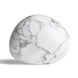 GUJOXILA 4-5cm Howlith Heilsteine Kristalle Polieren Groß Edelsteine Steine Rohstein Trommelsteine Kristall Sorgenstein Handschmeichler Stein Meditation Angst Stress Relief 1PC
