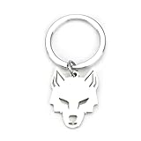 Schlüsselanhänger Mit Modernem Edelstahl Wolfskopf, Geschenk Für Frauen, Freundin, Geburtstagsgeschenk Für Freundin, Kleine Geschenke, Kreative Geschenkideen Für Frauen, Stilvoller Anhänger
