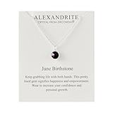Philip Jones Juni (Alexandrit) Geburtsstein-Halskette mit Zircondia®-Kristallen