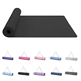 Good Nite Yogamatte, Trainingsmatte, Workout, Pilates, Fitnessmatte für Damen und Herren, rutschfest, Dicke, 6 mm, hochdichte Gymnastikmatten mit Tragegurt, TPE