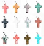 Generisch Kreuze der Seele – Edelstein-Anhänger für Halskette in verschiedenen Heilstein-Varianten | spiritueller Schutz, innere Heilung & kraftvolles Geschenk mit Bedeutung (Tigerauge)