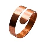 Antica Fucina Rho® - Verstellbarer Ring aus Reines Kupfer | Fein und Essenziell – Metallstärke 0,8 mm | 100% handgefertigt Made in Italy | Unisex | (Griechenland, 57-67 mm, Kupfer)