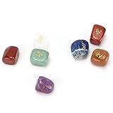 OKAT Runenstein-Set, robust, bequem, bequem, verschleißfest, Kristall-Meditation, Wahrsagerei für Meditation für die Pflege, für den Chakra-Ausgleich für die Heilung