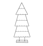 Spetebo Design Metall Tannenbaum für Zierschmuck - 100 cm - Deko Weihnachtsbaum Tanne schwarz
