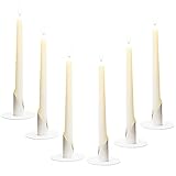 Kerzenständer 6 Stück, 2,2 cm Candlelight Dinner Kerzenhalter, Ideal Für Stabkerzen für Wohn und Schlafzimmerdekoration, Weiß