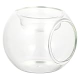 BESTYASH Glaskugel Kerzenhalter Kugelform Eleganter Kerzenständer Deko für Wohnzimmer Schlafzimmer Büro Mini Tischdeko aus Klarem Stilvoller Dekorativer Kerzenhalter ohne Kerze