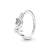 PANDORA Damen Ring 'MOM mit Herz' Silber mit Zirkonia 191149C01 191149C01-56