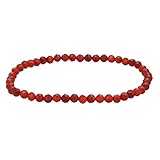 Lebensquelle Plus Facettiertes Edelstein Armband 4 mm | 19 cm Länge | Inklusive Edelsteinkarte | Echte Edelsteine (Karneol)