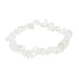 Züssi Bergkristall Splitterarmband Good-Sense - Echter Bergkristall Edelstein-Schmuck - Elegantes Edelstein-Armband für Damen & Herren
