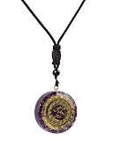 SPDYCESS Rund Natürliche Kristalle Kette Heilung Orgonite Chakra Anhänger Halskette mit Hexagonaler Stern Reiki Schmuck für Männer Frauen Edelsteine